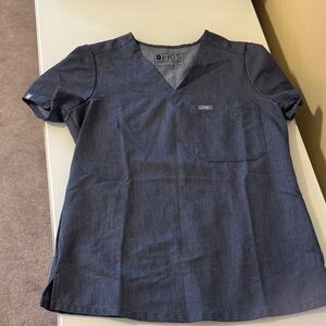 Figs Women's Navy V-Neck Top